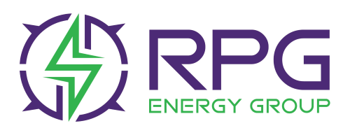 rpg energy group logo green and purple