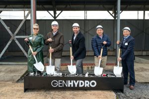 GenHydro Team Breaking Ground with Project Partners at BURLE Business Park
